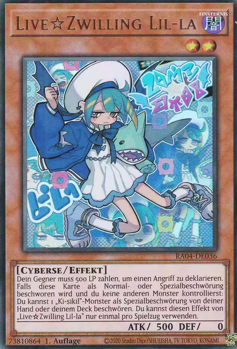 Live☆Zwilling Lil-la Ultra Rare RA04-DE036 Yugioh Karte Live☆Zwilling Lil-la RA04-DE036 ist in Ultra Rare Yu-Gi-Oh Karte aus Quarter Century Stampede 1.Auflage