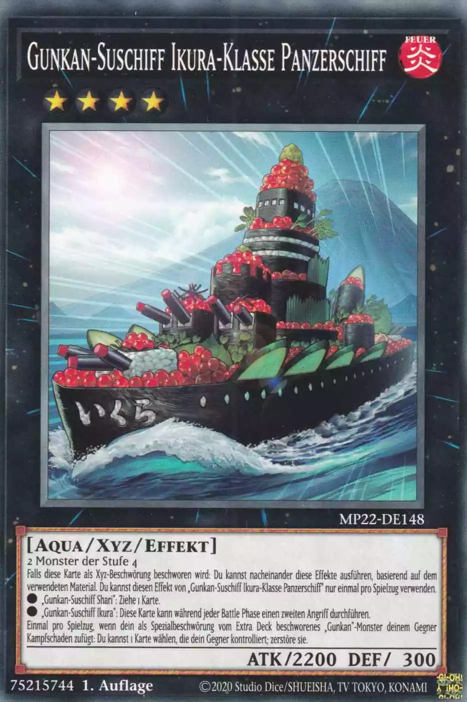 Gunkan-Suschiff Ikura-Klasse Panzerschiff MP22-DE148 ist in Common Yu-Gi-Oh Karte aus Tin of the Pharaoh’s Gods 1.Auflage
