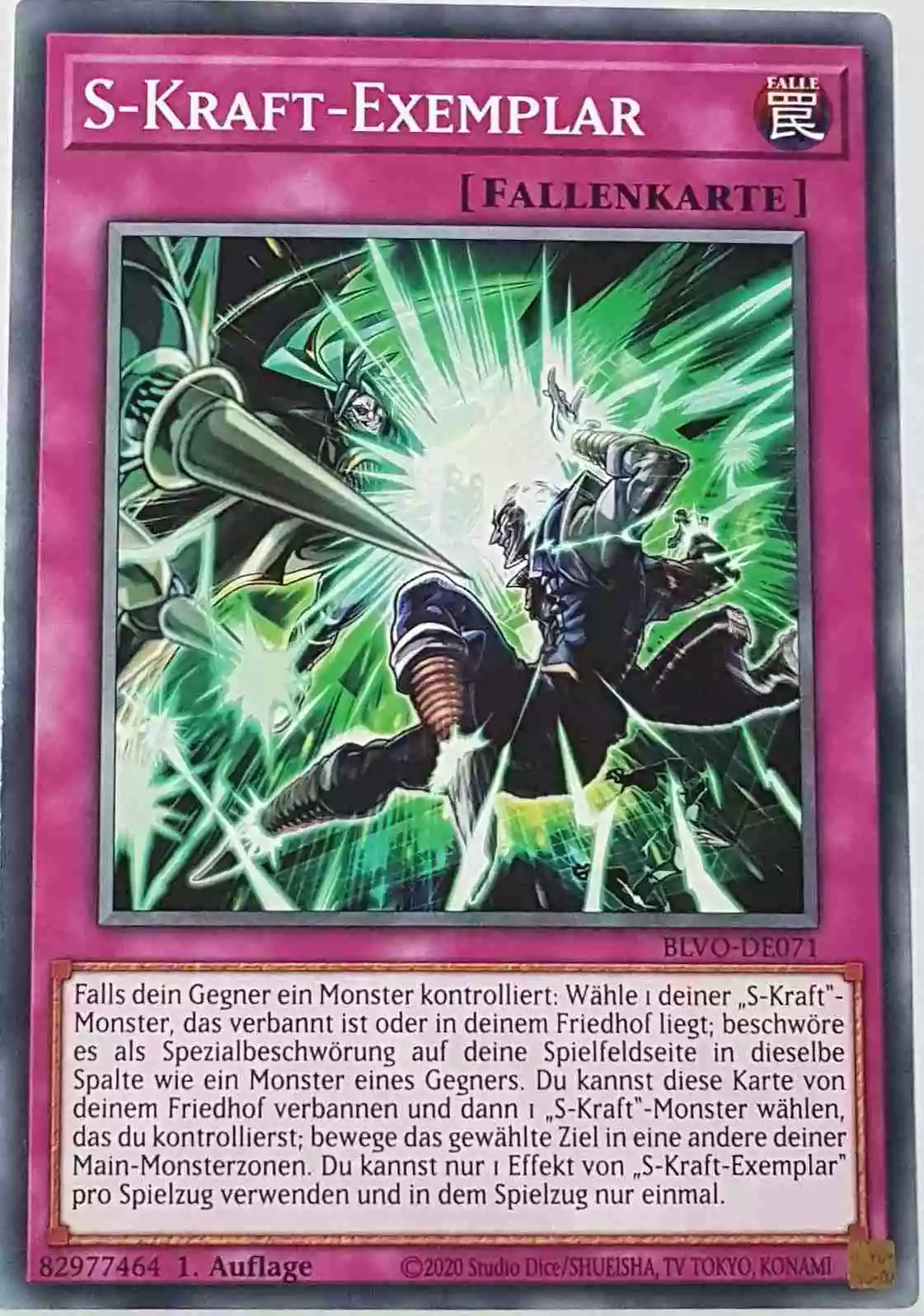 S-Kraft-Exemplar BLVO-DE071 ist in Common Yu-Gi-Oh Karte aus Blazing Vortex 1.Auflage