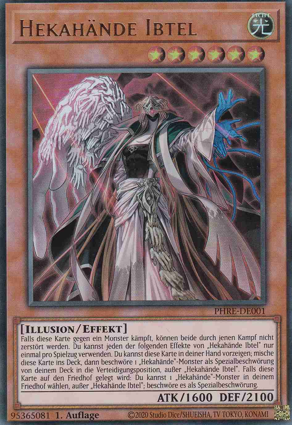 Hekahände Ibtel PHRE-DE001 ist in Ultra Rare Yu-Gi-Oh Karte aus Phantom Revenge 1.Auflage