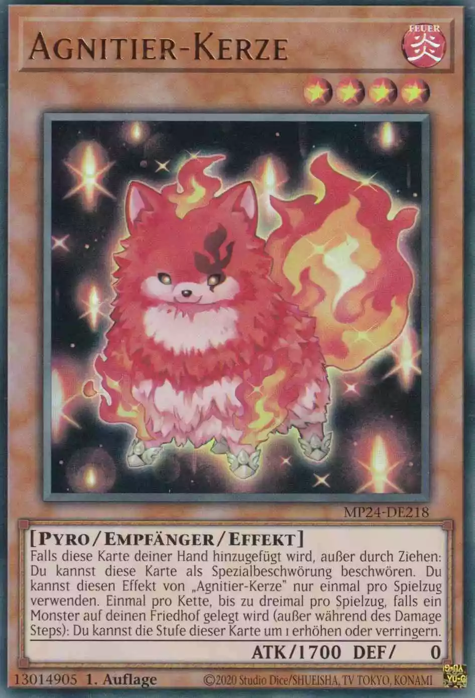 Agnitier-Kerze MP24-DE218 ist in Ultra Rare Yu-Gi-Oh Karte aus 25th Anniversary Tin Dueling Mirrors 1.Auflage