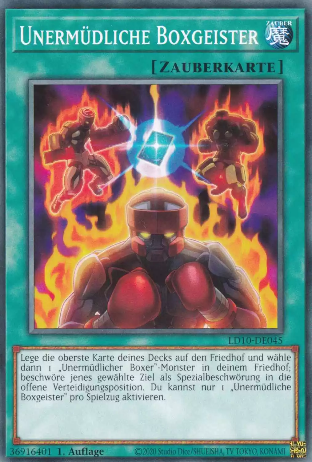 Unermüdliche Boxgeister LD10-DE045 ist in Common Yu-Gi-Oh Karte aus Legendary Duelists Soulburning Volcano 1.Auflage