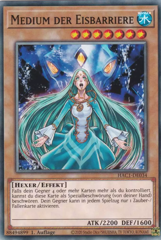 Medium der Eisbarriere HAC1-DE034 ist in Common Yu-Gi-Oh Karte aus Hidden Arsenal Chapter 1 1.Auflage