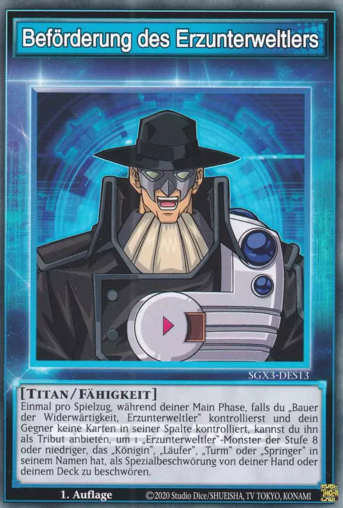 Beförderung des Erzunterweltlers SGX3-DES13 ist in Common Yu-Gi-Oh Karte aus Speed Duel GX: Duelists of Shadows 1.Auflage