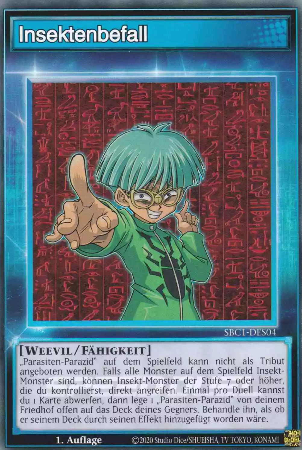 Insektenbefall SBC1-DES04 ist in Common Yu-Gi-Oh Karte aus Streets of Battle City 1.Auflage