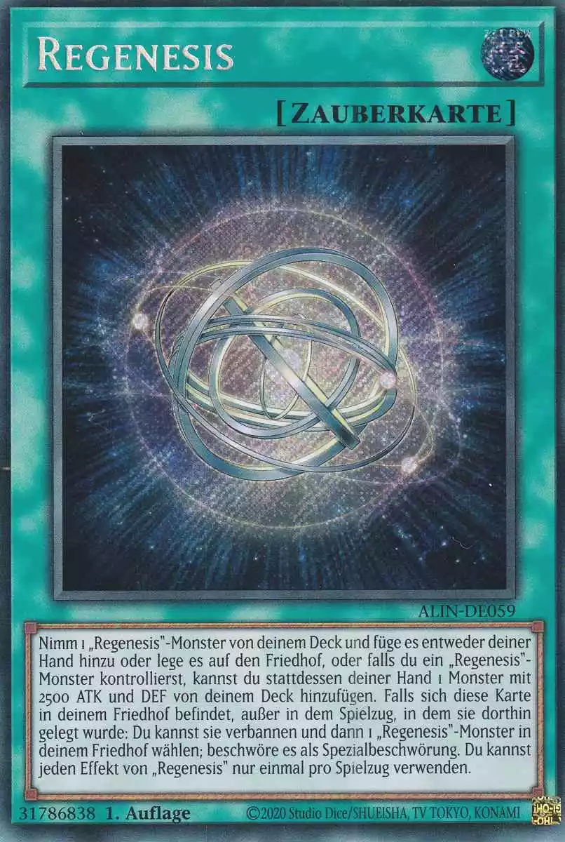 Regenesis ALIN-DE059 ist in Secret Rare Yu-Gi-Oh Karte aus Alliance Insight 1.Auflage