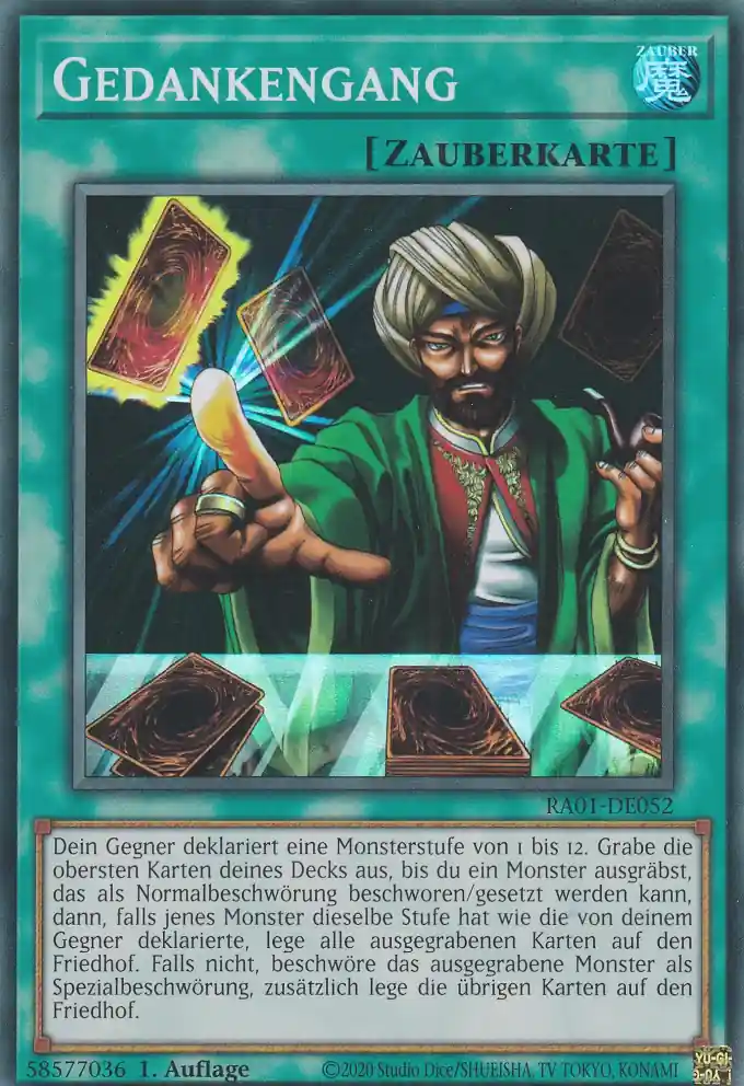 Gedankengang RA01-DE052 ist in Super Rare Yu-Gi-Oh Karte aus 25th Anniversary Rarity Collection 1.Auflage