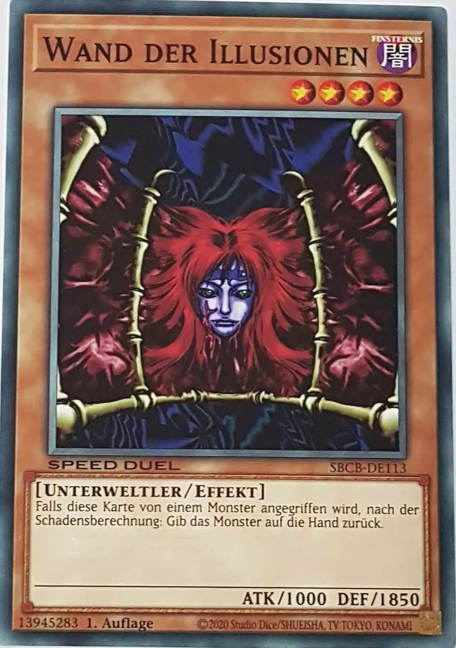 Wand der Illusionen SBCB-DE113 ist in Common Yu-Gi-Oh Karte aus Speed Duel Battle City Box 1. Auflage