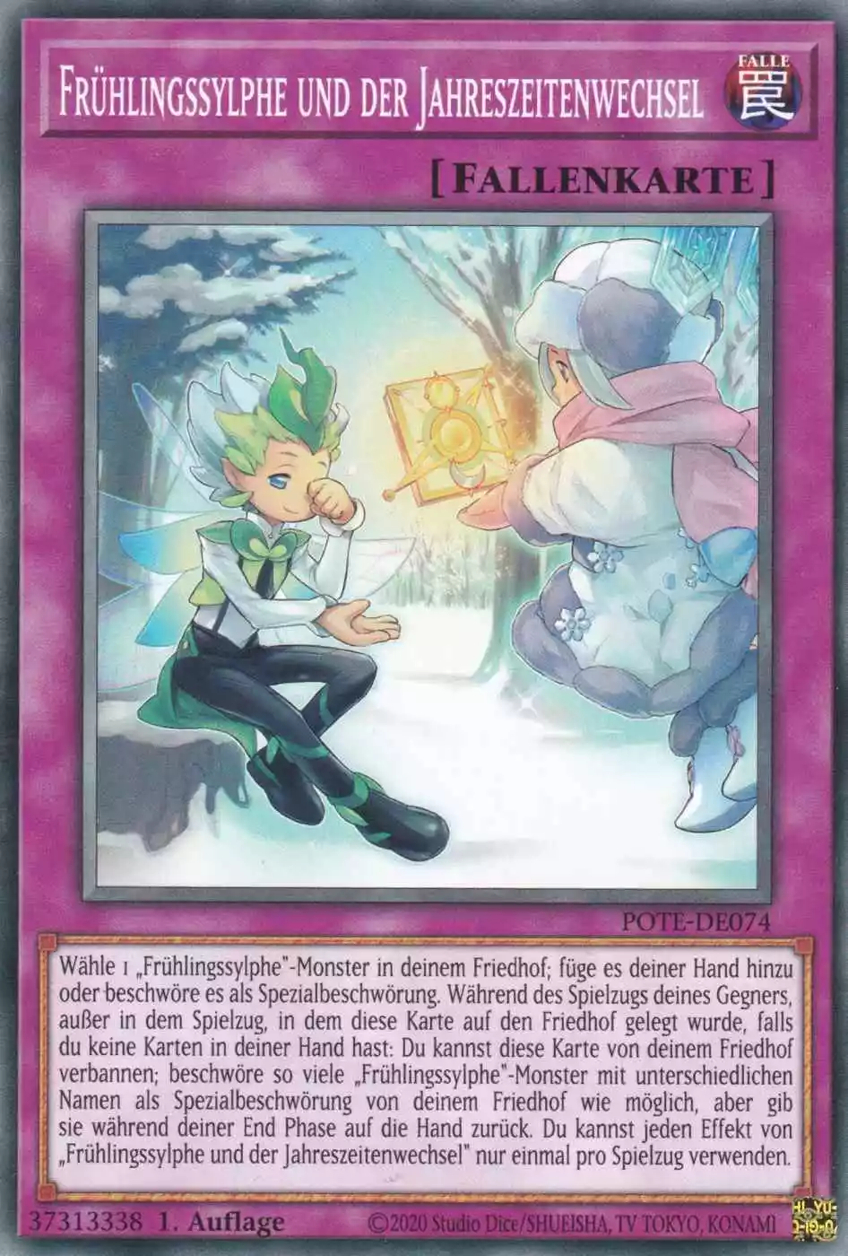 Frühlingssylphe und der Jahreszeitenwechsel POTE-DE074 ist in Common Yu-Gi-Oh Karte aus Power of the Elements 1.Auflage