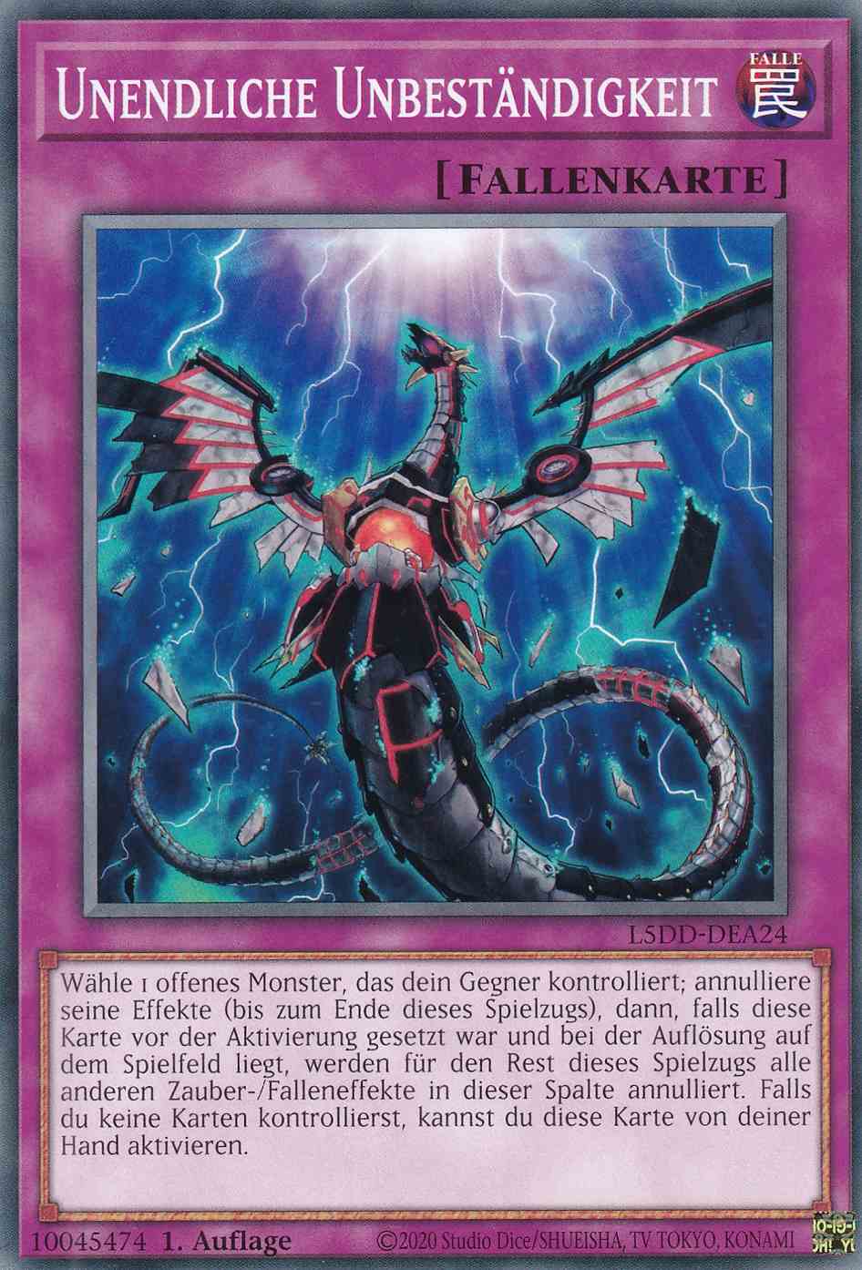 Unendliche Unbeständigkeit L5DD-DEA24 ist in Common Yu-Gi-Oh Karte aus Legendary 5D’s Decks 1.Auflage