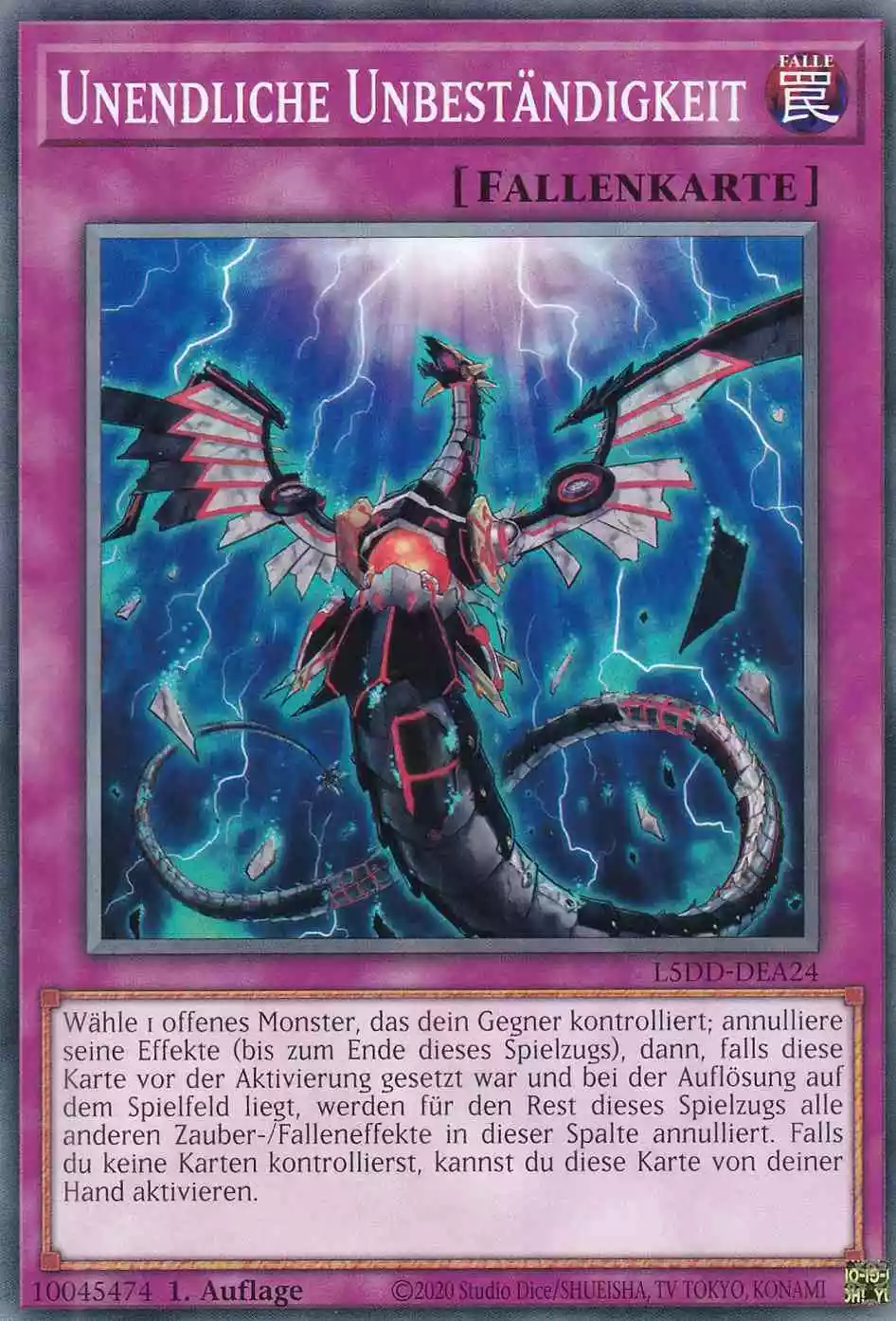 Unendliche Unbeständigkeit L5DD-DEA24 ist in Common Yu-Gi-Oh Karte aus Legendary 5D’s Decks 1.Auflage