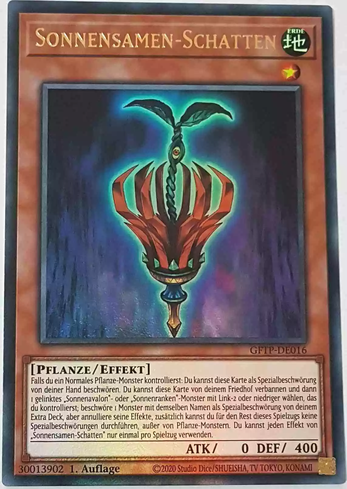 gftp-de016-sonnensamen-schatten-ultra-rare-ghost-from-the-past Sonnensamen-Schatten GFTP-DE016 ist in Ultra Rare Yu-Gi-Oh Karte aus Ghost From The Past 1.Auflage