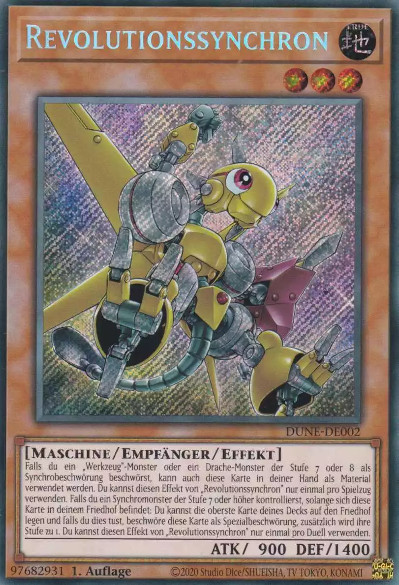 Revolutionssynchron DUNE-DE002 ist in Secret Rare Yu-Gi-Oh Karte aus Duelist Nexus 1.Auflage