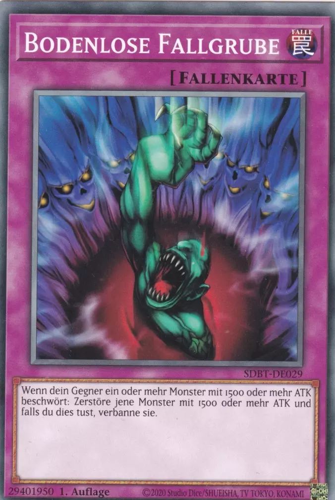 Bodenlose Fallgrube SDBT-DE029 ist in Common Yu-Gi-Oh Karte aus Structure Deck: Beware of Traptrix 1.Auflage