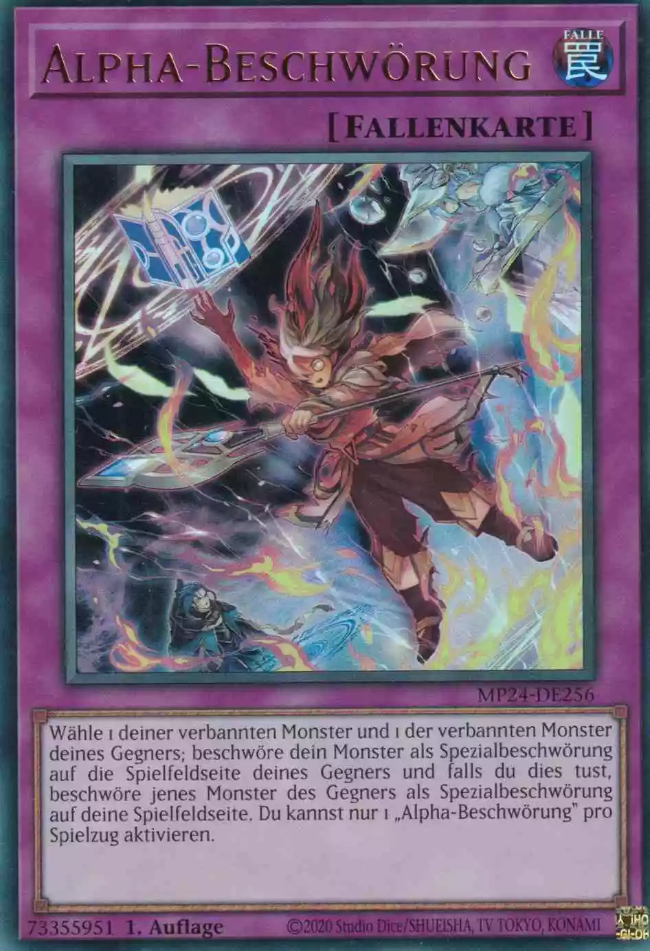 Alpha-Beschwörung Ultra Rare MP24-DE256 Yugioh Karte Alpha-Beschwörung MP24-DE256 ist in Ultra Rare Yu-Gi-Oh Karte aus 25th Anniversary Tin Dueling Mirrors 1.Auflage