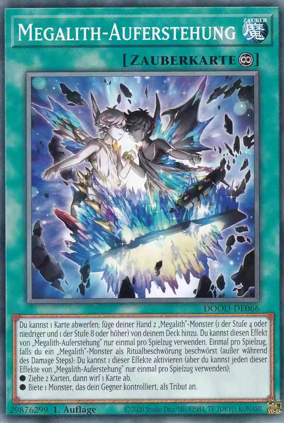 Megalith-Auferstehung DOOD-DE066 ist in Common Yu-Gi-Oh Karte aus Doom of Dimensions 1.Auflage