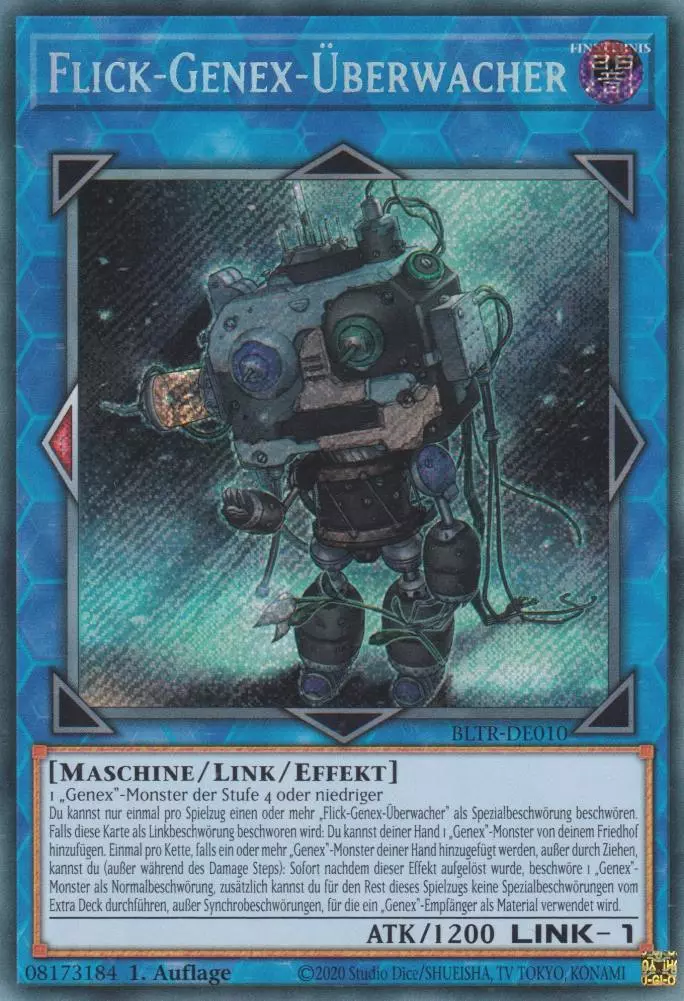 bltr-de010-flick-genex-ueberwacher-secret-rare-battles-of-legend-terminal-revenge Flick-Genex-Überwacher BLTR-DE010 ist in Secret Rare Yu-Gi-Oh Karte aus Battles of Legend Terminal Revenge 1.Auflage