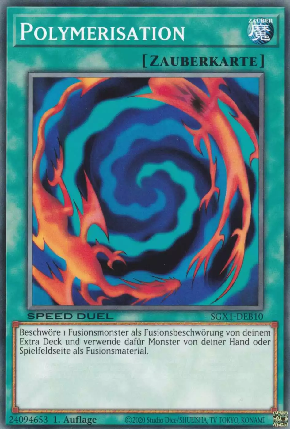 Polymerisation SGX1-DEB10 ist in Common Yu-Gi-Oh Karte aus Speed Duel GX Duel Academy Box 1.Auflage