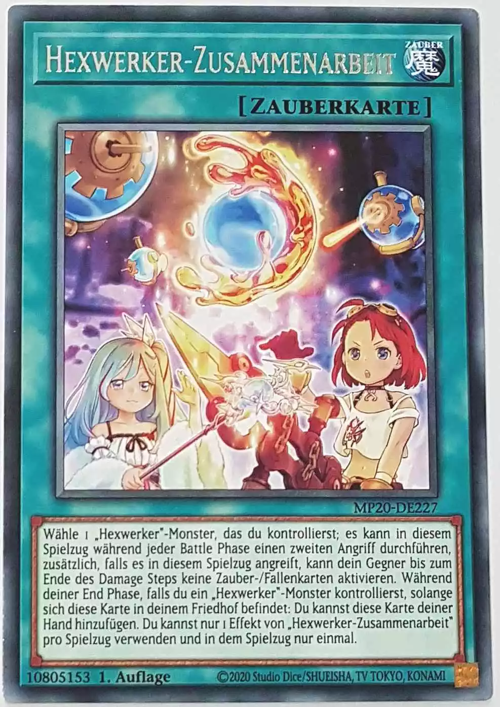 mp20-de227-hexwerker-zusammenarbeit-rare Hexwerker-Zusammenarbeit MP20-DE227 ist in Rare Yu-Gi-Oh Karte aus 2020 Tin of Lost Memories 1.Auflage