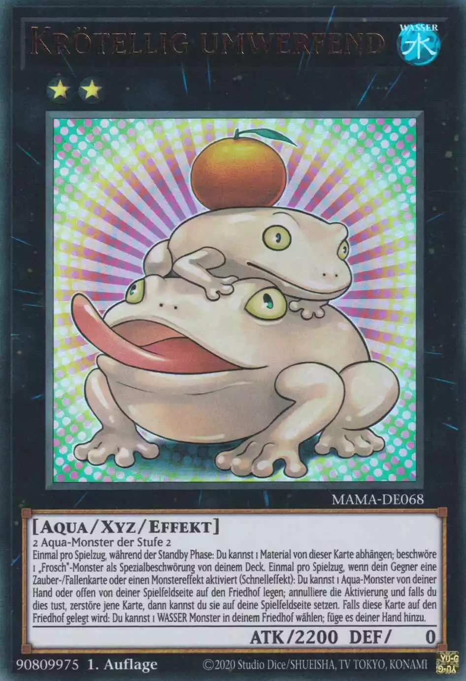 Krötellig umwerfend MAMA-DE068 ist in Ultra Rare Yu-Gi-Oh Karte aus Magnificent Mavens 1.Auflage