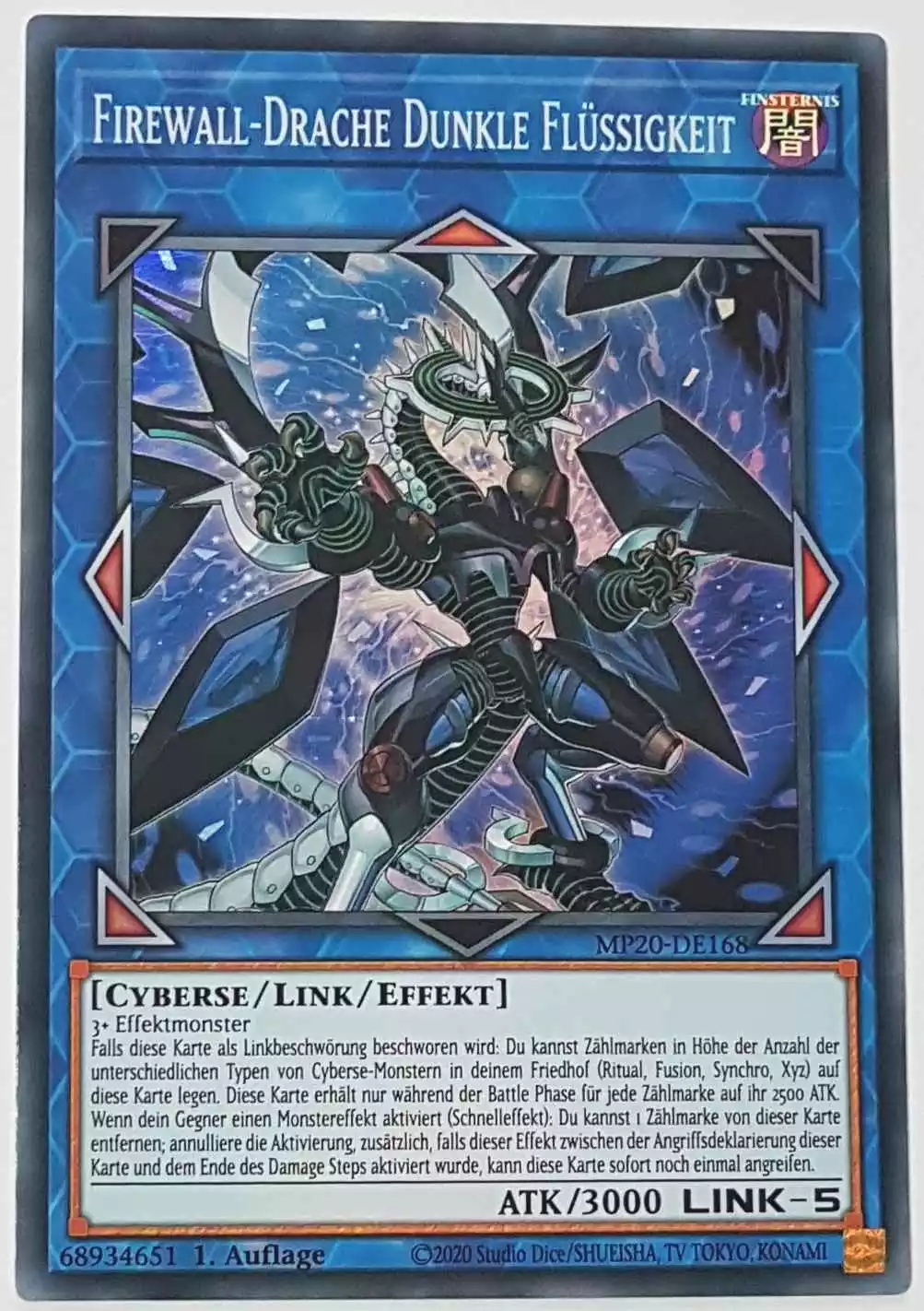 Firewall-Drache Dunkle Flüssigkeit MP20-DE168 ist in Super Rare Yu-Gi-Oh Karte aus 2020 Tin of Lost Memories 1.Auflage