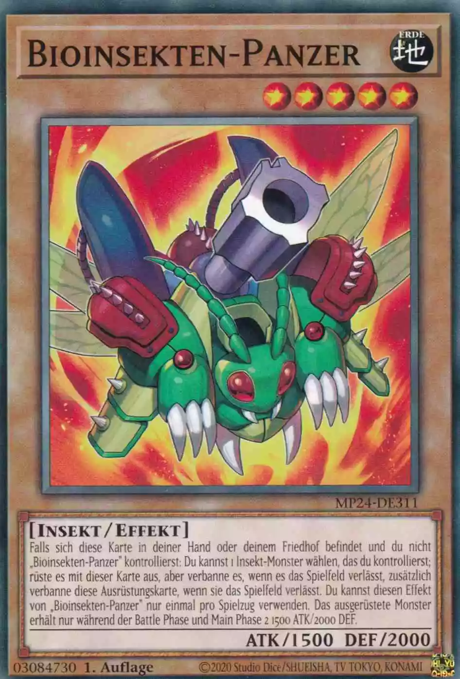 Bioinsekten-Panzer MP24-DE311 ist in Common Yu-Gi-Oh Karte aus 25th Anniversary Tin Dueling Mirrors 1.Auflage