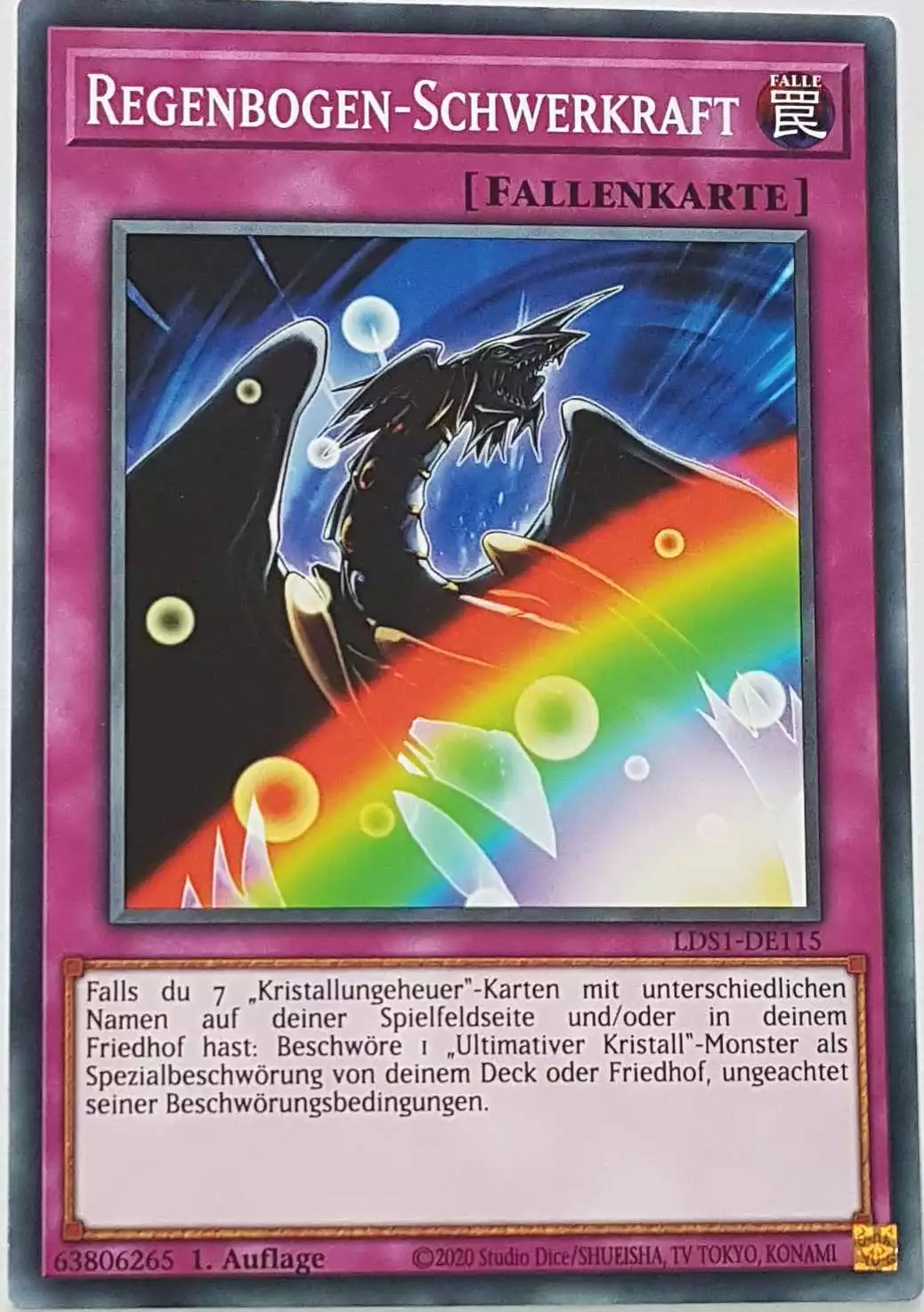 Regenbogen-Schwerkraft LDS1-DE115 ist in Common Yu-Gi-Oh Karte aus Legendary Duelists: Season 1 1.Auflage