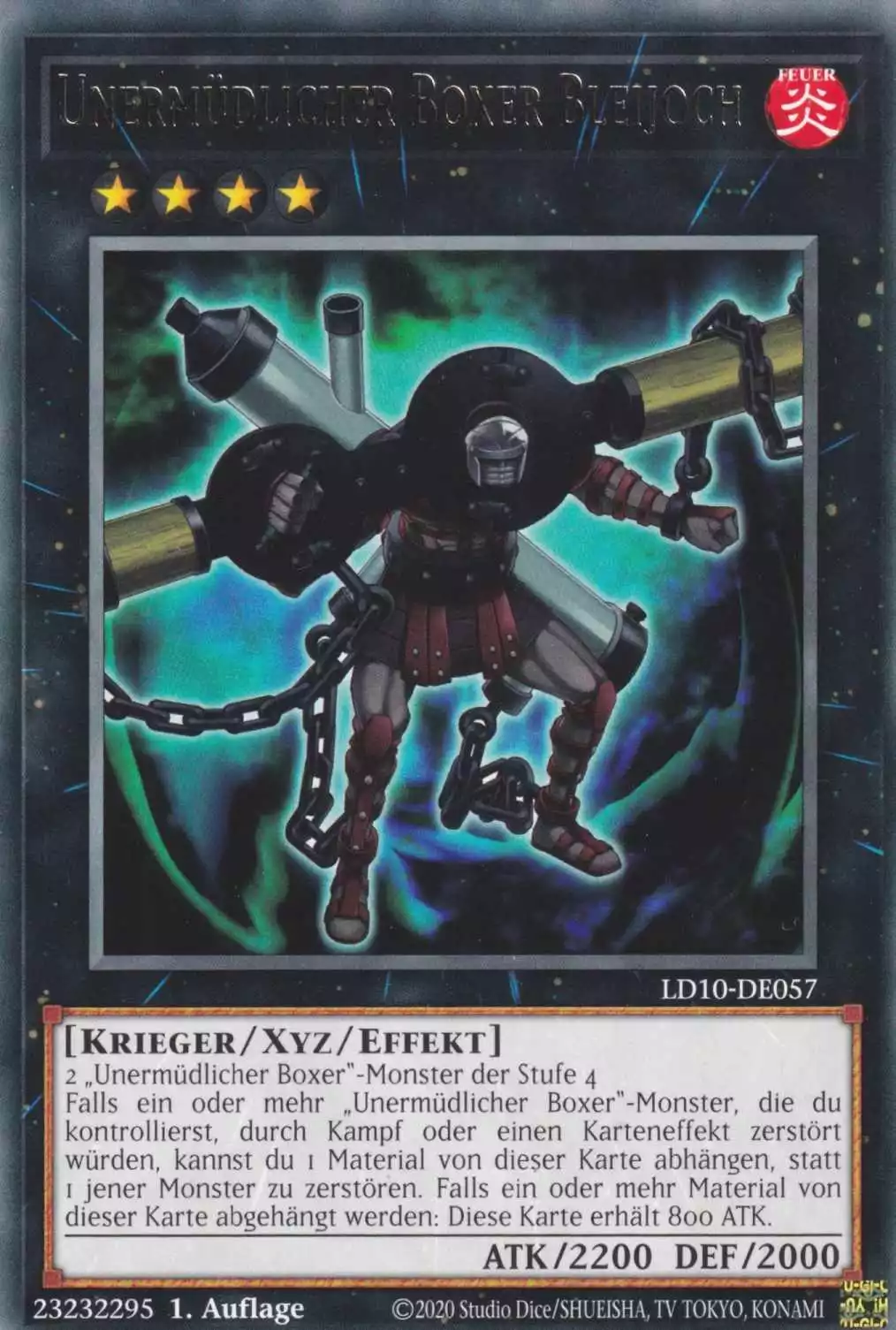 Unermüdlicher Boxer Bleijoch LD10-DE057 ist in Rare Yu-Gi-Oh Karte aus Legendary Duelists Soulburning Volcano 1.Auflage