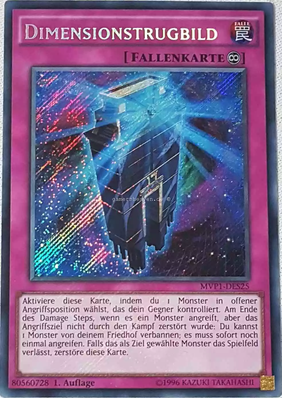 Dimensionstrugbild MVP1-DES25 ist in Secret Rare aus The Dark Side of Dimensions Movie Pack Secret Edition 1.Auflage