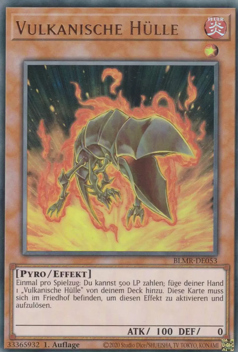 Vulkanische Hülle BLMR-DE053 ist in Ultra Rare Yu-Gi-Oh Karte aus Battles of Legend Monstrous Revenge 1.Auflage