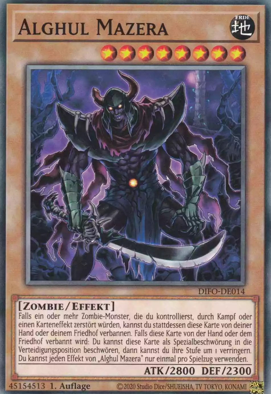 Alghul Mazera DIFO-DE014 ist in Common Yu-Gi-Oh Karte aus Dimension Force 1.Auflage