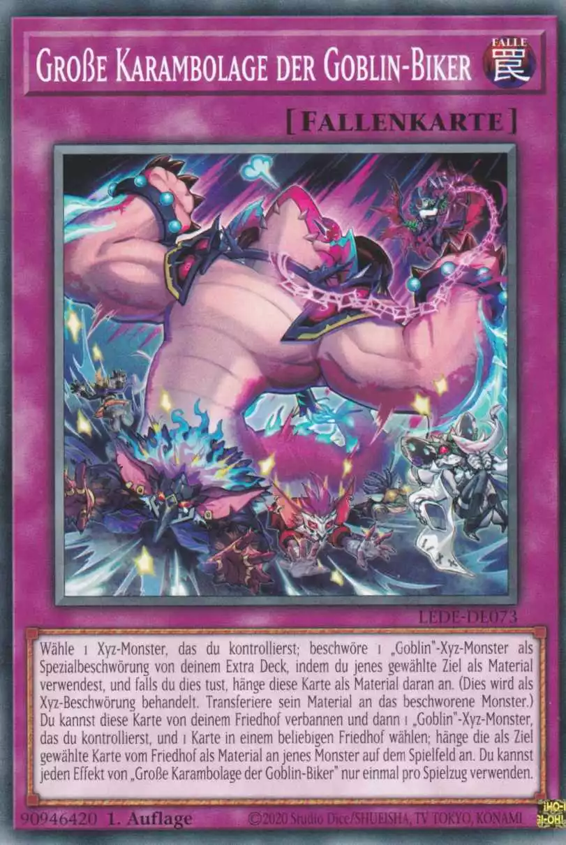 Große Karambolage der Goblin-Biker LEDE-DE073 ist in Common Yu-Gi-Oh Karte aus Legacy Of Destruction 1.Auflage