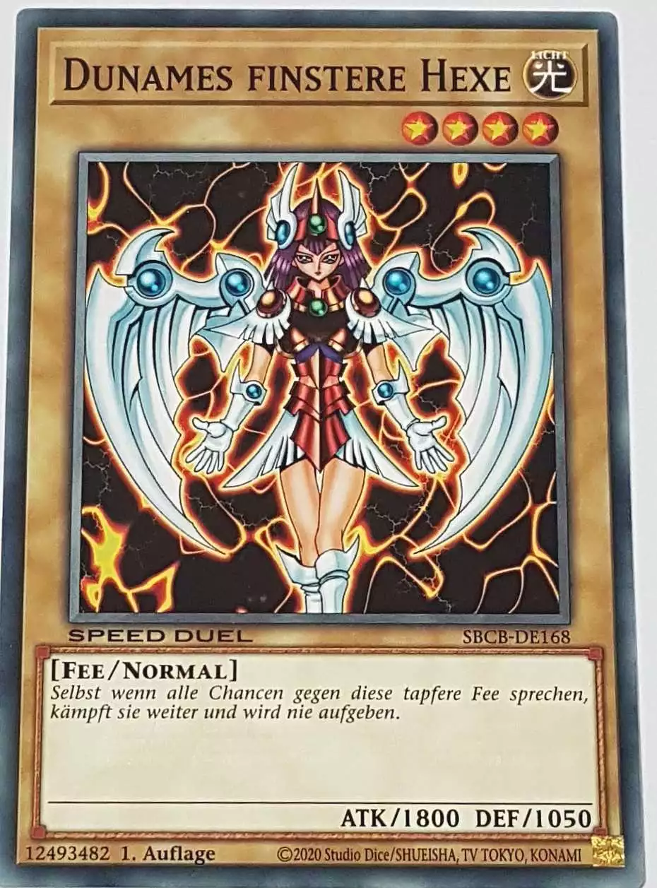 Dunames finstere Hexe SBCB-DE168 ist in Common Yu-Gi-Oh Karte aus Speed Duel Battle City Box 1. Auflage