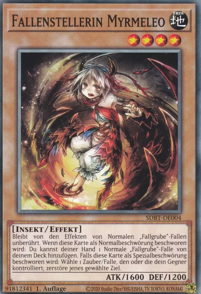 Fallenstellerin Myrmeleo SDBT-DE004 ist in Common Yu-Gi-Oh Karte aus Structure Deck: Beware of Traptrix 1.Auflage