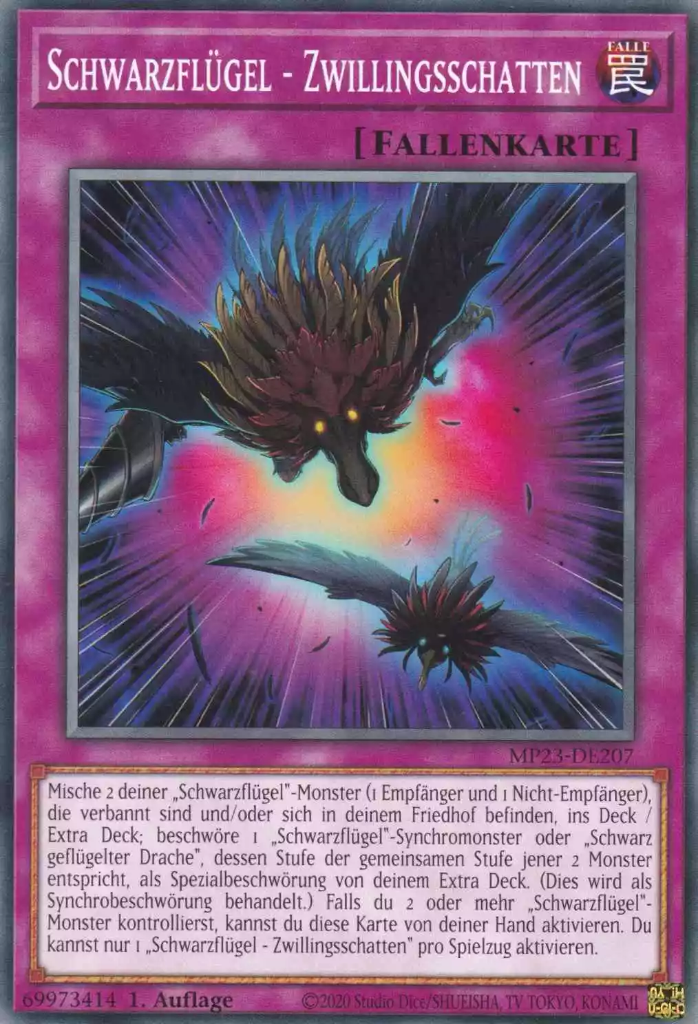 Schwarzflügel - Zwillingsschatten MP23-DE207 ist in Common Yu-Gi-Oh Karte aus 25th Anniversary Tin Dueling Heroes 1.Auflage