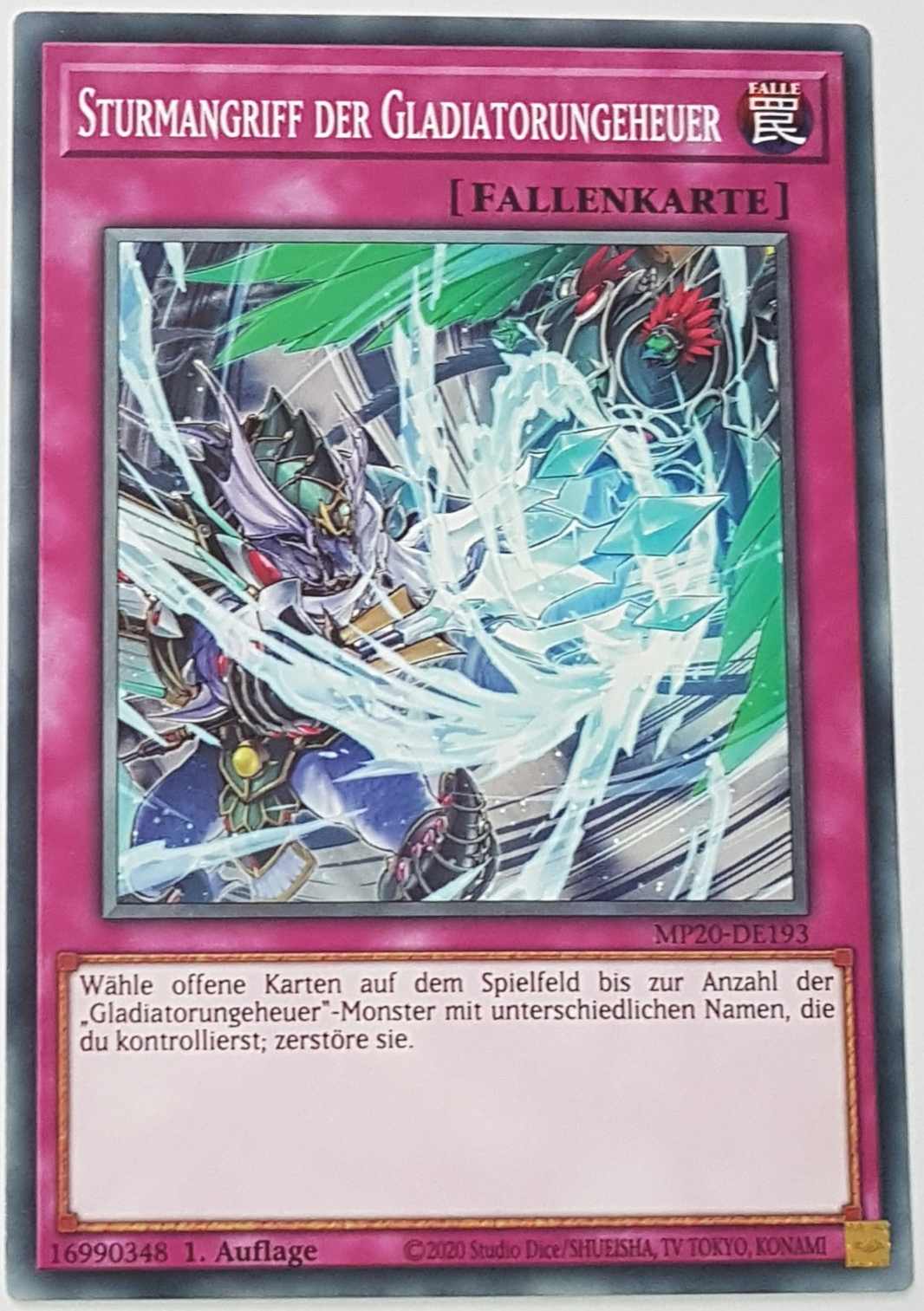 Sturmangriff der Gladiatorungeheuer MP20-DE193 ist in Common Yu-Gi-Oh Karte aus 2020 Tin of Lost Memories 1.Auflage