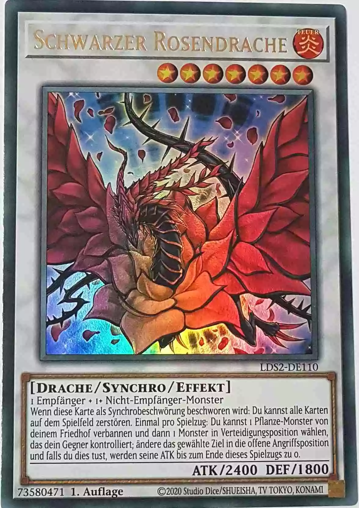 Schwarzer Rosendrache LDS2-DE110 ist in Ultra Rare Yu-Gi-Oh Karte aus Legendary Duelists: Season 2 1.Auflage