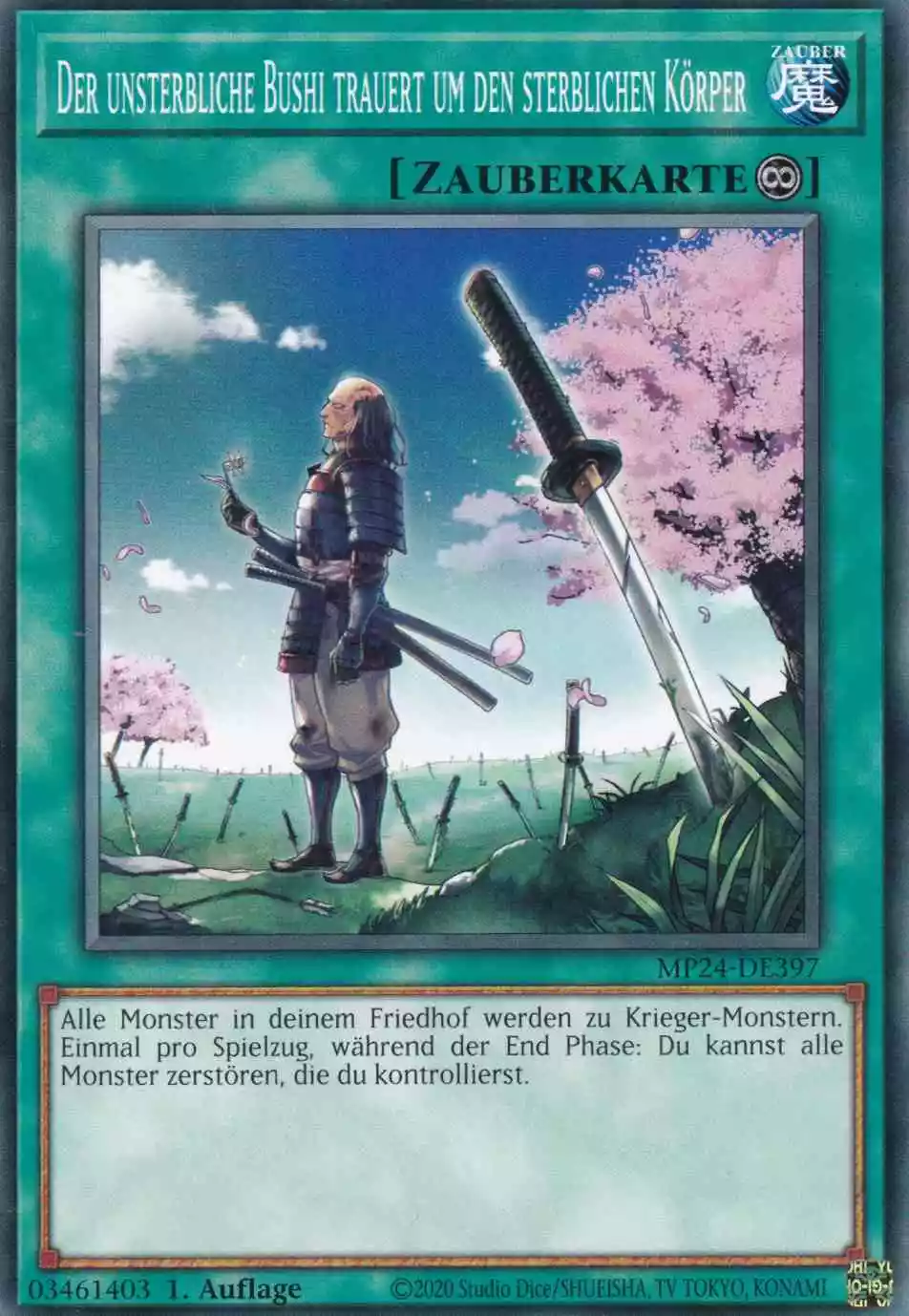 Der unsterbliche Bushi trauert um den sterblichen Körper MP24-DE397 ist in Common Yu-Gi-Oh Karte aus 25th Anniversary Tin Dueling Mirrors 1.Auflage