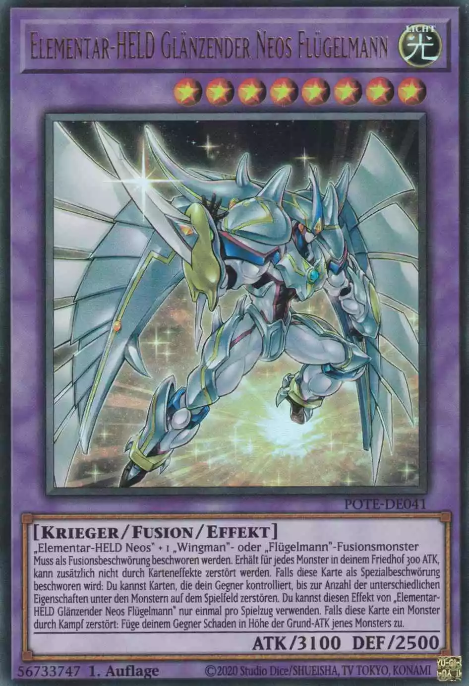 pote-de041-elementar-held-glaenzender-neos-fluegelmann-ultra-rare-power-of-the-elements Elementar-HELD Glänzender Neos Flügelmann POTE-DE041 ist in Ultra Rare Yu-Gi-Oh Karte aus Power of the Elements 1.Auflage