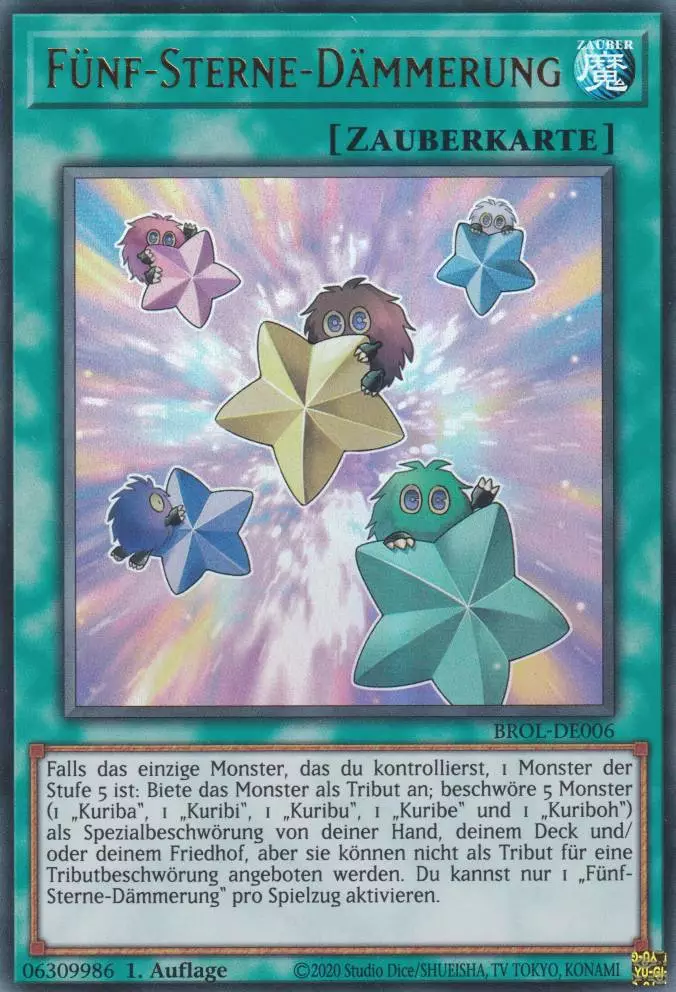 Fünf-Sterne-Dämmerung BROL-DE006 ist in Ultra Rare Yu-Gi-Oh Karte aus Brothers of Legend 1.Auflage