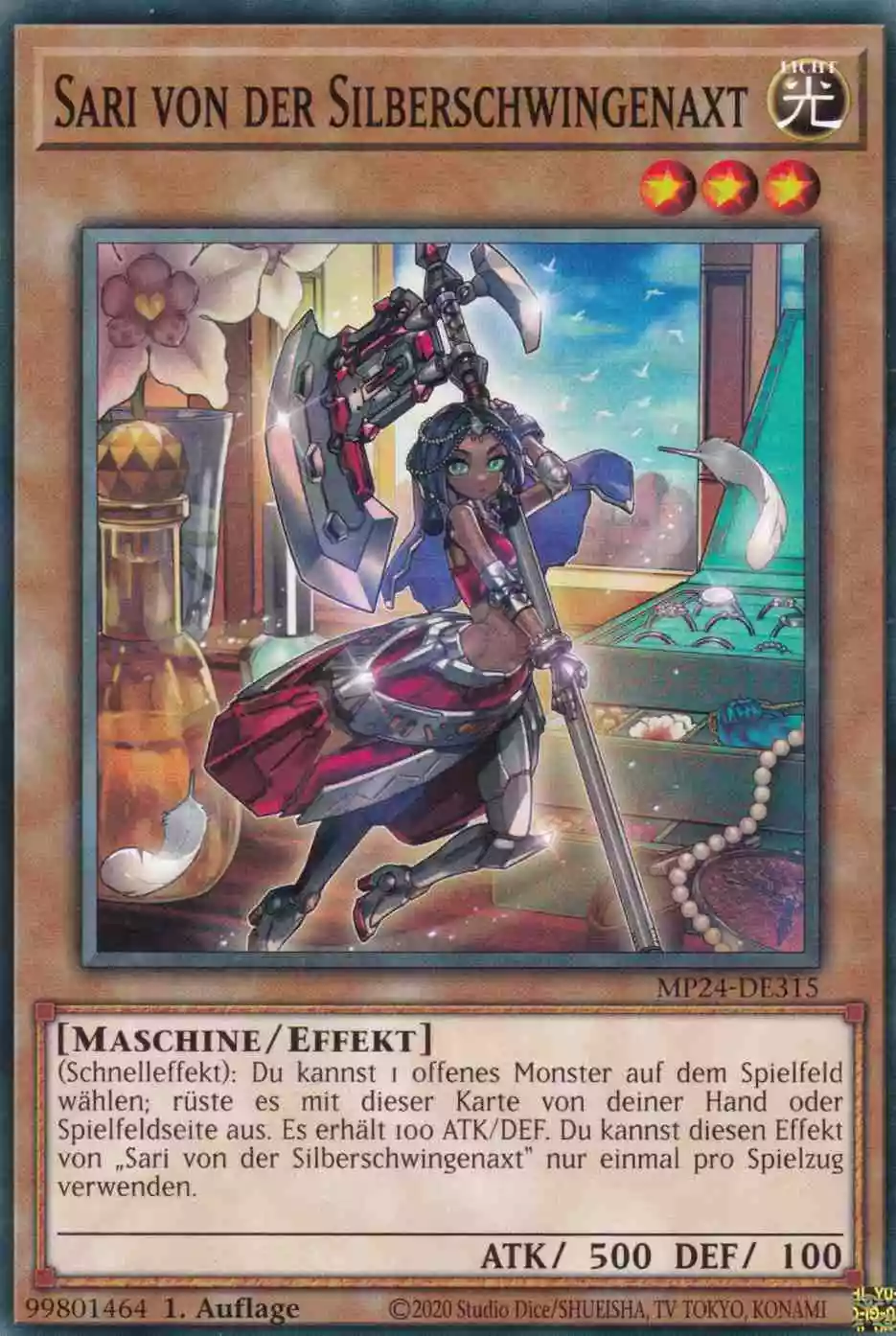 Sari von der Silberschwingenaxt MP24-DE315 ist in Common Yu-Gi-Oh Karte aus 25th Anniversary Tin Dueling Mirrors 1.Auflage