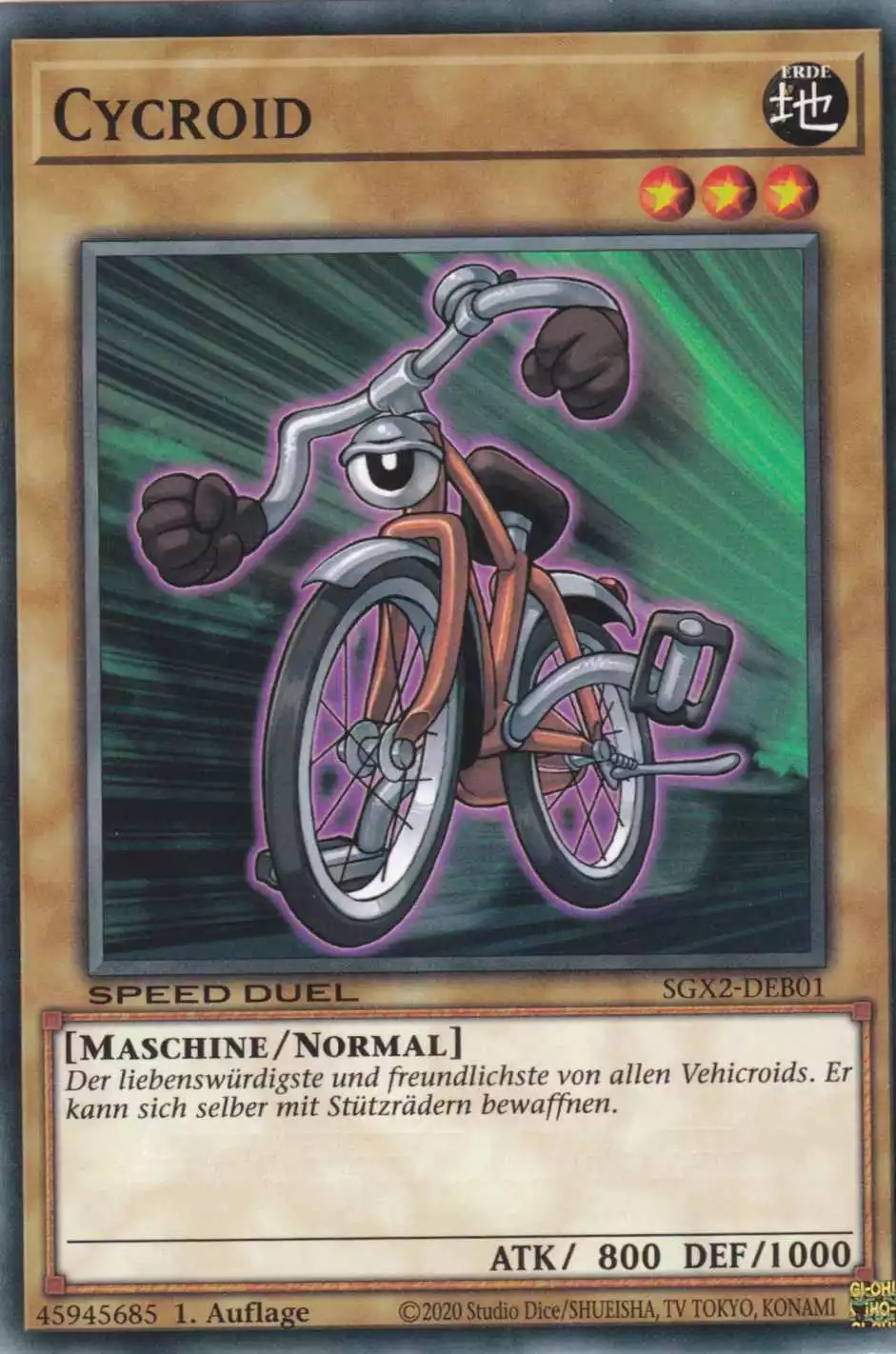 Cycroid SGX2-DEB01 ist in Common Yu-Gi-Oh Karte aus Speed Duel GX: Midterm Paradox 1.Auflage