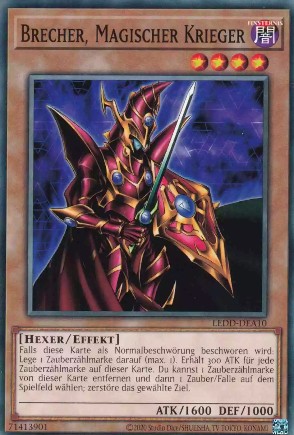 Brecher, Magischer Krieger LEDD-DEA10 ist in Common Yu-Gi-Oh Karte aus Legendary Dragon Decks unlimitiert