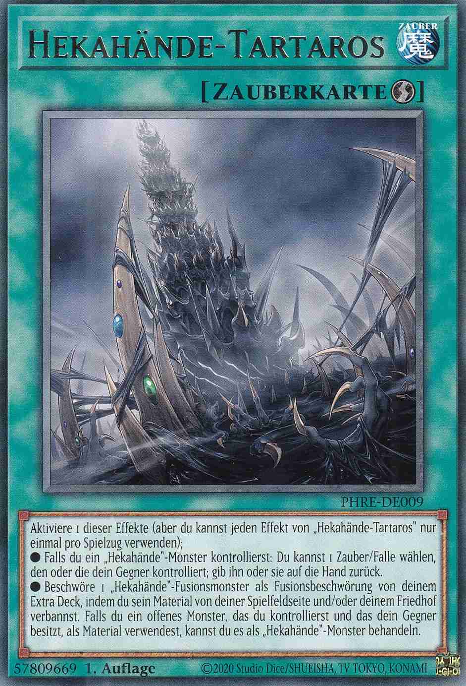 Hekahände-Tartaros PHRE-DE009 ist in Rare Yu-Gi-Oh Karte aus Phantom Revenge 1.Auflage