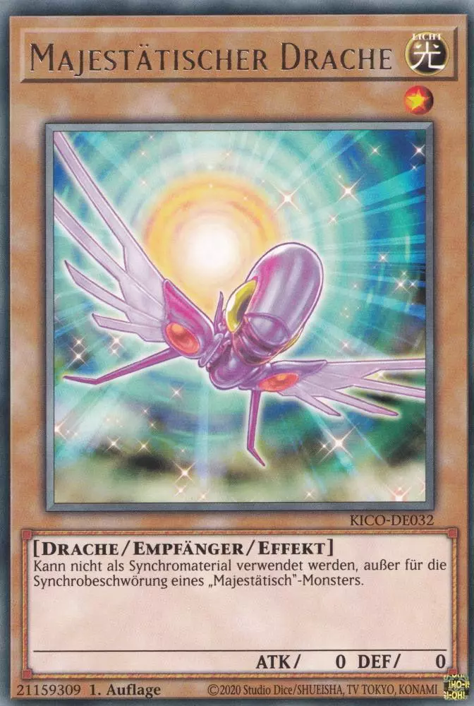 Majestätischer Drache KICO-DE032 ist in Rare Yu-Gi-Oh Karte aus King's Court 1.Auflage