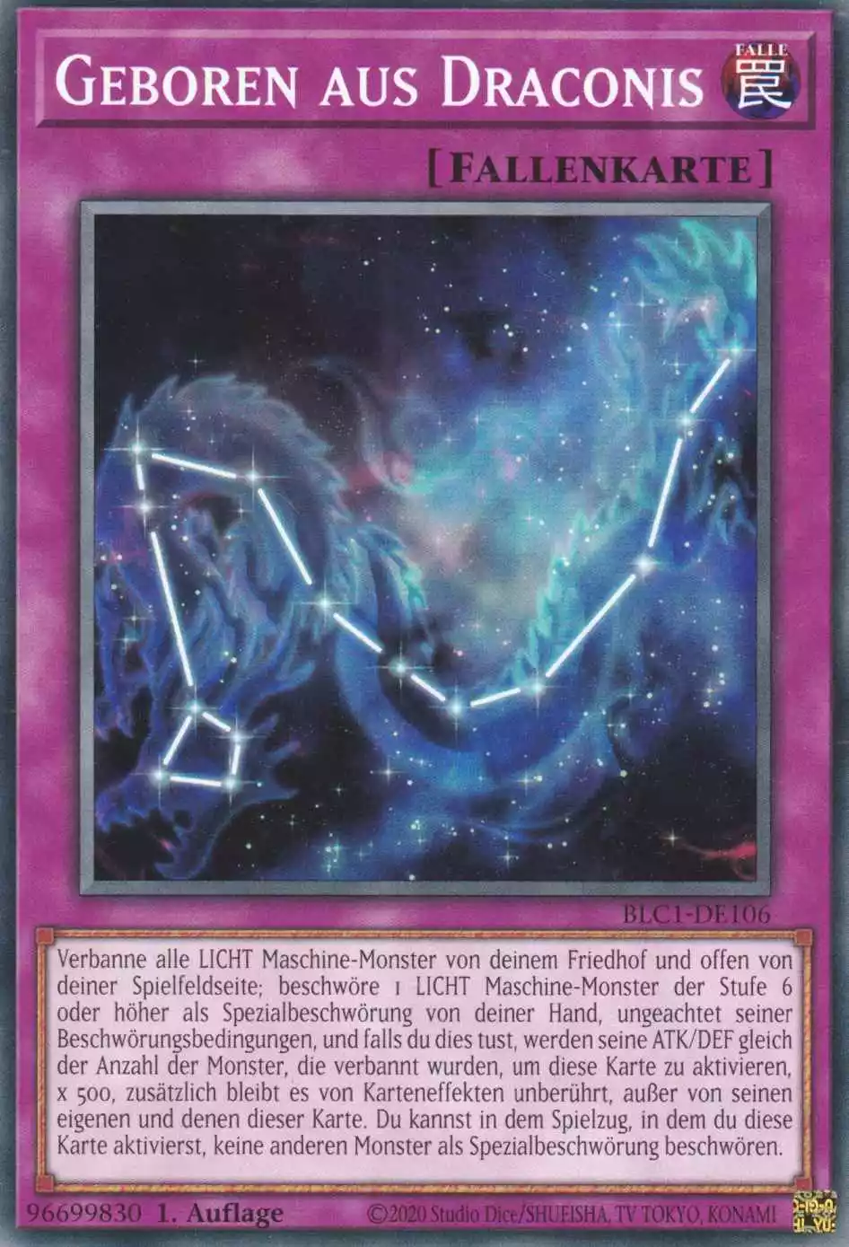 Geboren aus Draconis BLC1-DE106 ist in Common Yu-Gi-Oh Karte aus Battles of Legend Chapter 1 1.Auflage
