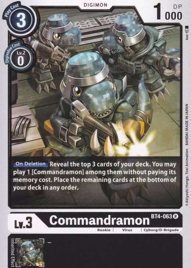 bt4-063-commandramon-rare-great-legend-bt04 Commandramon BT4-063 ist in Rare. Die Digimon Karte ist aus Great Legend BT04