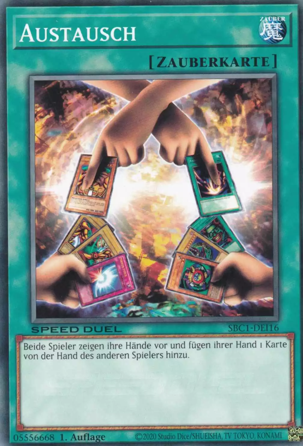 Austausch SBC1-DEI16 ist in Common Yu-Gi-Oh Karte aus Streets of Battle City 1.Auflage