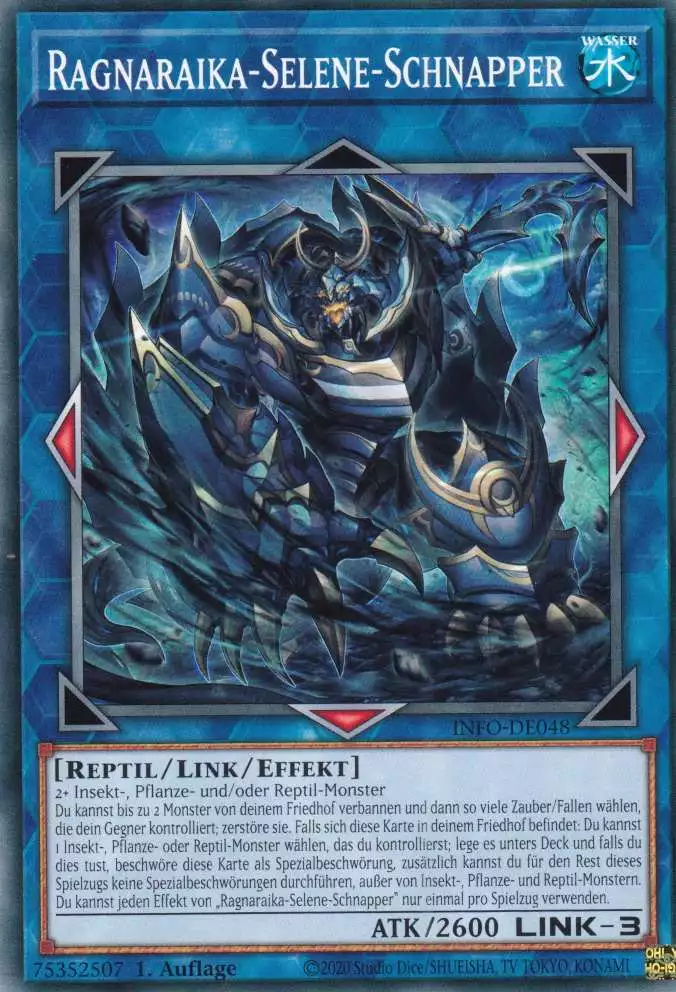 Ragnaraika-Selene-Schnapper INFO-DE048 ist in Common Yu-Gi-Oh Karte aus The Infinite Forbidden 1.Auflage