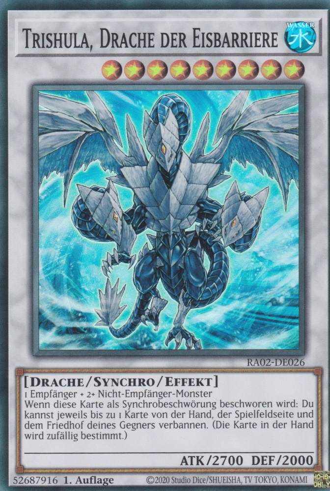 Trishula, Drache der Eisbarriere RA02-DE026 ist in Super Rare Yu-Gi-Oh Karte aus 25th Anniversary Rarity Collection 2 1.Auflage